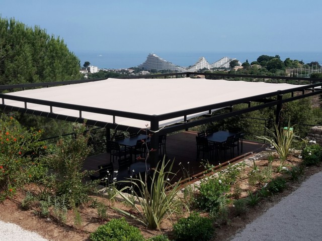 Modern Pergola in the VIP Area at Amadeus